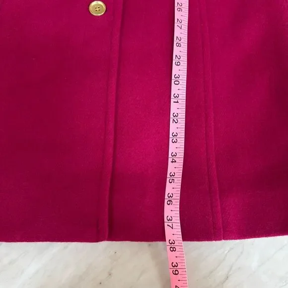 J. Crew wool blend Lady day coat in brilliant berry size 4 NWT - Picture 8 of 11
